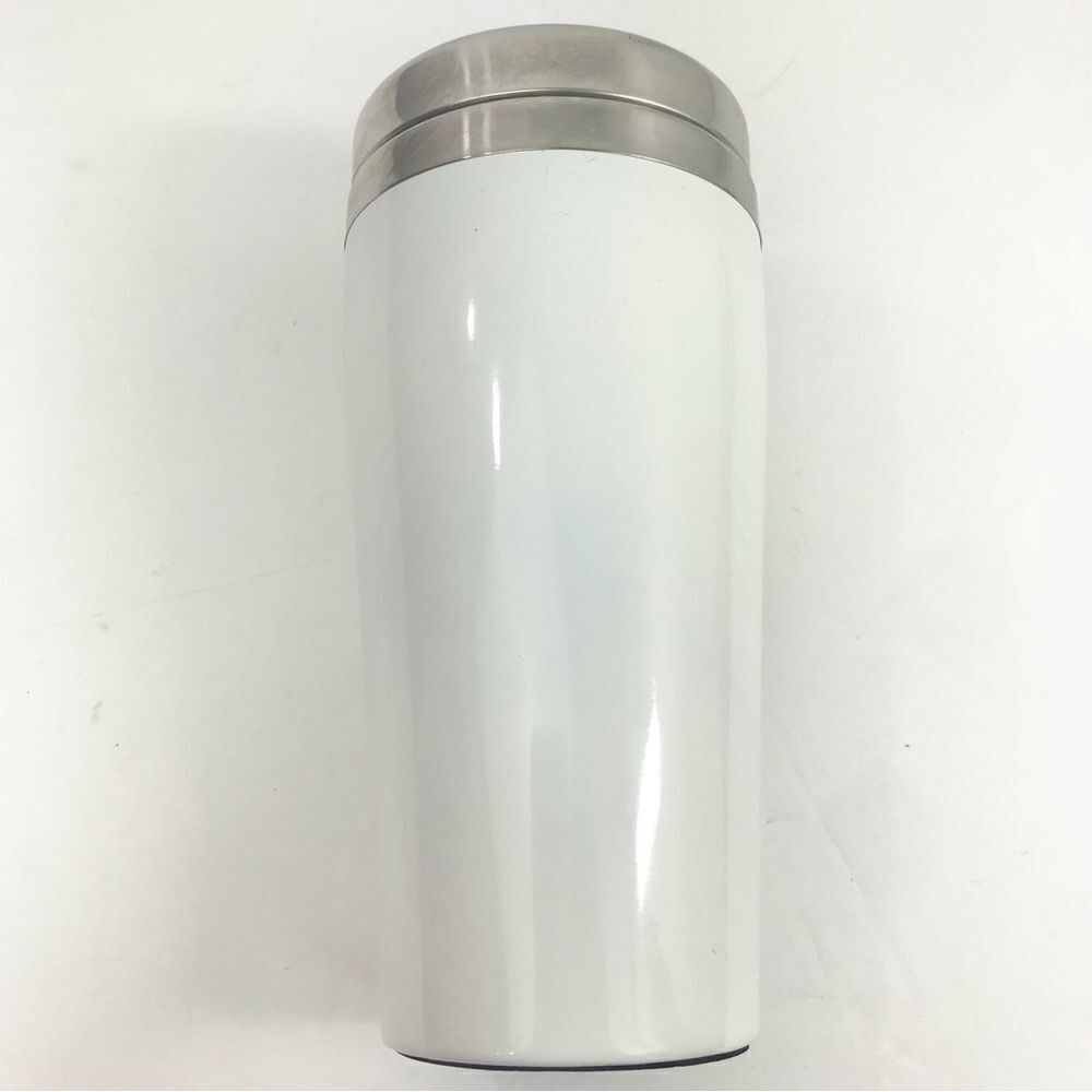 Starbucks White Travel Tumbler Green and Blue Pine Cone and Branch Design - Picture 7 of 13